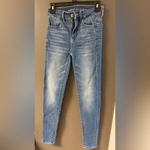 American Eagle Outfitters Women's Light Blue Skinny Jeans